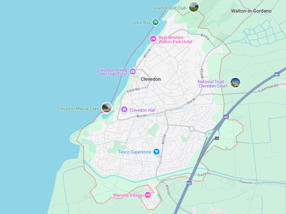 Map of Clevedon